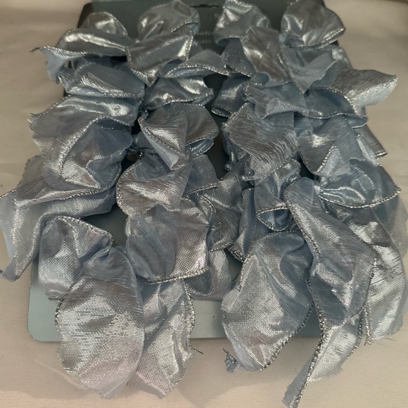 Christmas Midnight Clear Blue Tree Bow Topper Set - Picture 10 of 12